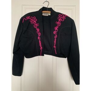 Vintage Forenza Embroidered Bolero Jacket Women’s Size Medium